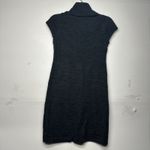 Women’s Dressbarn Sweater Dress Small Gray Short Sleeve Cowl Neck Knit Winter Photo 7