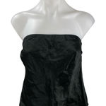 Aritzia  Babaton Black Satin Sleeveless Strapless Bandeau Crop Tank Tube Top Sz S Photo 0