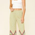Melissa Paige Palazzo Pants Size S Boho Geometric Floral Tropical Print Stretch Photo 0