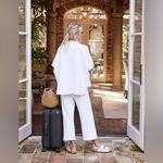 Frank & Eileen Set  Malibu Travel Set White Large l OS Capelet Catherine Pants Photo 1