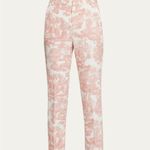 Elie Tahari Elie‎ Tahari Women's Toile Print Pants – Size 10 – Pink & White Stretch Cotton Photo 5