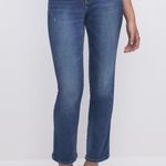 Good American Straight Compression Leg Jeans in Indigo 271 Wash Size 6/28 Photo 0
