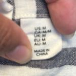 Artisan NY  Blue White Stripe 100% Linen Boxy S/S Blouse Medium EUC #0874-OAK Photo 5