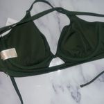 Shade & Shore  Women's Longline Keyhole Underwire Bikini Top 36D Green Photo 2