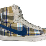 Nike 2009  Blazer Mid Women Size 9 313722-224 Khaki Blue Plaid RARE‎ Photo 0