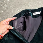 ZARA  Emerald Green Velvet Pearl Button Blazer Photo 8
