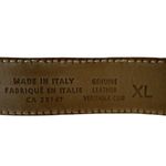 Talbots  tan light brown genuine leather XL belt silver buckle Photo 5