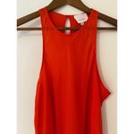 Cinq à Sept Cinq a Sept Dylan Asymmetric Satintwill Tank Top Tomato Blood Orange Red EUC M Photo 1