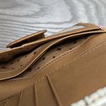 Fossil NWOT Long Bifold Wallet Weave Design Yellow Brown Photo 7