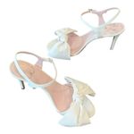 Ted Baker Bribria Ivory Bow Stiletto Open Toe Heels Size 39 Photo 1