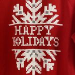 H & M womens Red Happy holidays printed sweatshirt size S Photo 2
