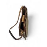 Brighton Vintage Cream Pebbled Leather Bag With Brown Croc Trim Crossbody Purse Photo 4