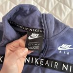 Nike Womens Size XS Sweater Blue Crop Top Sweatshirt Cropped 1/4 Zip Pullover Photo 5