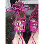 Marc Fisher  Heels Women's Size 7 Pink Suede Lace Up Strappy Stiletto High Heel Photo 9