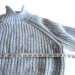 H&M  light blue chunky knit funnel neck sweater Small Photo 7