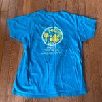 vintage blue yellow white green Del Mar ocean fish shirt Photo 4