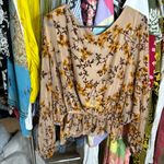 Storia  Velvet Burnout Semi Sheer Dolman Sleeve Blouse Size XL Photo 1