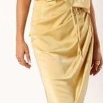 NWT Mable Sonny One Shoulder Satin Sheen Mini Dress Mustard Women's Size Small Yellow Photo 0