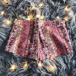 Forever 21 Y2K Printed Multicolored Bohemian Low-Rise Shorts | Size 27” Photo 2