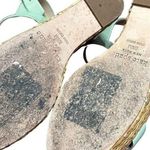 Kate Spade New York Dancer Seafoam Green Calf Straw Wedge Platform $258 Size 8.5 Photo 13