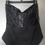 Haute Monde Monde Contemporary Black Lace Strapless Bodysuit Size M Photo 9