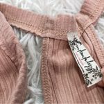 Free People Speed Dial Ribbed Thong Bodysuit Bubble Bath Pink Size XS Photo 3