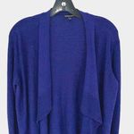 Eileen Fisher Womens Open Front Asymmetric Drape Cardigan Sweater Royal Blue Pet Photo 1
