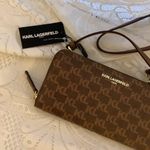 Karl Lagerfeld New  Brown Mini Crossbody Purse Photo 1