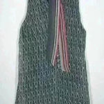 Jonathan Martin  Sleeveless top with Tie‎ neck Sz M Photo 0