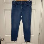 Old Navy  Rockstar Super Skinny Jeans Women's Size 12 Raw Hem Built In Warm Blue Photo 1