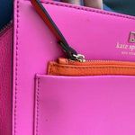 Kate Spade Adelia Hadley 2way Leather Bright Neon Crossbody Messenger removable strap clutc Coquette Barbie Colorful Neon Pop Photo 12
