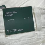 Wild Fable New  White Jeans Highest Waist Straight Size 10 Distressed Photo 3
