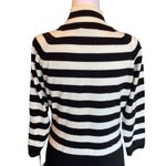 Calvin Klein  Sweater Dress Mock Neck Black White Stripes Womens Medium New Photo 5