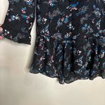 Veronica Beard Preston Long Sleeve Floral Print Silk Dress Photo 6