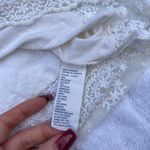 American Eagle Outfitters White Tank Top With Floral Mesh Lace Hem Photo 9