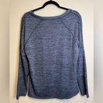 Athleta  Heathered Blue Blissful Bilateral Zip Long Sleeve Top Sz L Photo 7
