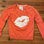 Victoria's Secret Orange Lip Kissed Graphic Sweatshirt Womens Size Medium Photo 2