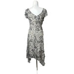 Jonathan Martin Vtg Silk Fairy Midi Dress 8 Asymmetric Hem Floral Cottagecore Photo 5