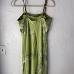 Studio Y Y2k Size 9 Light Green Floral Maxi Dress Spaghetti Strap Ruffle Fairy Photo 7