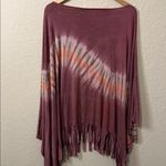 Gypsy Rose  Fringed Tie-Dye Women's Top - Purples and Pinks one size Photo 4