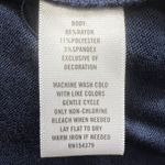 Live Love Dream  Seriously Soft Knit Top Women's Med Navy Floral Embroidered Boho Photo 6