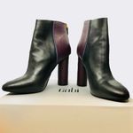 CAbi Bisset Color Block Leather Ankle Boots Black Vino Photo 1