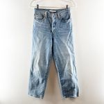 Levi's High Rise Ribcage Straight Ankle Denim Jeans Medium Wash Blue 27 Photo 3