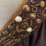Anthropologie  Purple Boho Embellished Top Medium Tassels  RARE FEW LOOSE THREADS Photo 5