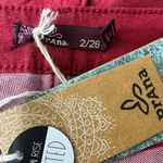 prAna ‎ Womens Red Organic Cotton Low Rise Fitted Pants Size 2 26 Slim Leg NWT Photo 10