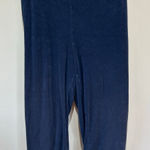 J. Jill wide leg pants size 4X blue cropped elastic waist terrycloth lounge Photo 0