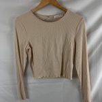 Elodie NWOT  Ribbed Long Sleeve Open Back Top L Photo 3