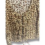 Abound NWT  Tie Front Cotton Poplin Crop Top - Size L - Leopard Print Photo 3