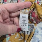 Paisley Grace  Women's Yellow Paisley Blouse Tunic Size XXXL Pink Ruffle Sleeve Photo 4