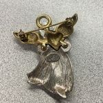 LC Signed Two Tone Angel Pin Brooch Silver Tone Body Gold Heart Wings & Halo Photo 1